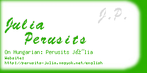 julia perusits business card